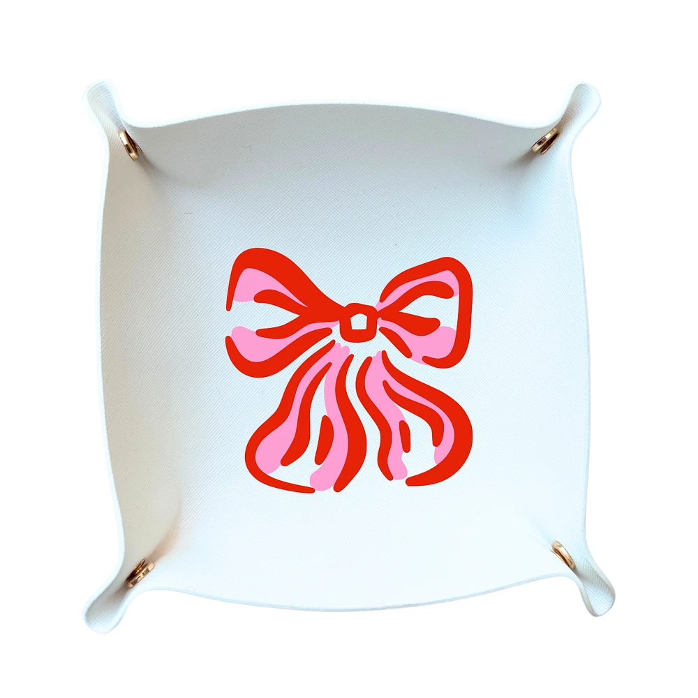 White Bow Trinket Tray