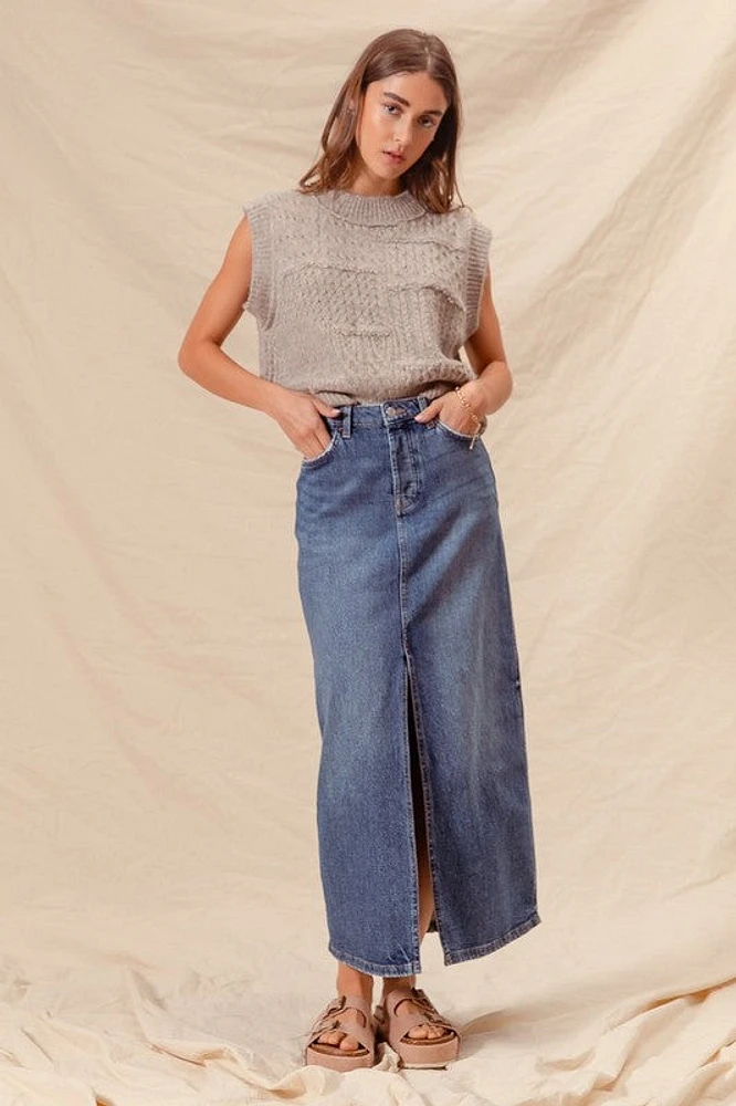 Denim Maxi Skirt