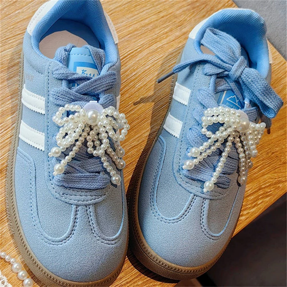 CLASSIC PEARL BOW RIBBON SHOE CHARM