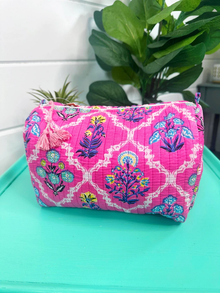 Quilted Makeup Bags | Wildflowers Cosmetics Bag