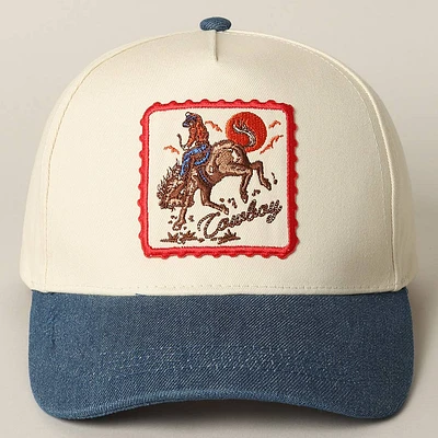Cowboy Patch Denim Hat