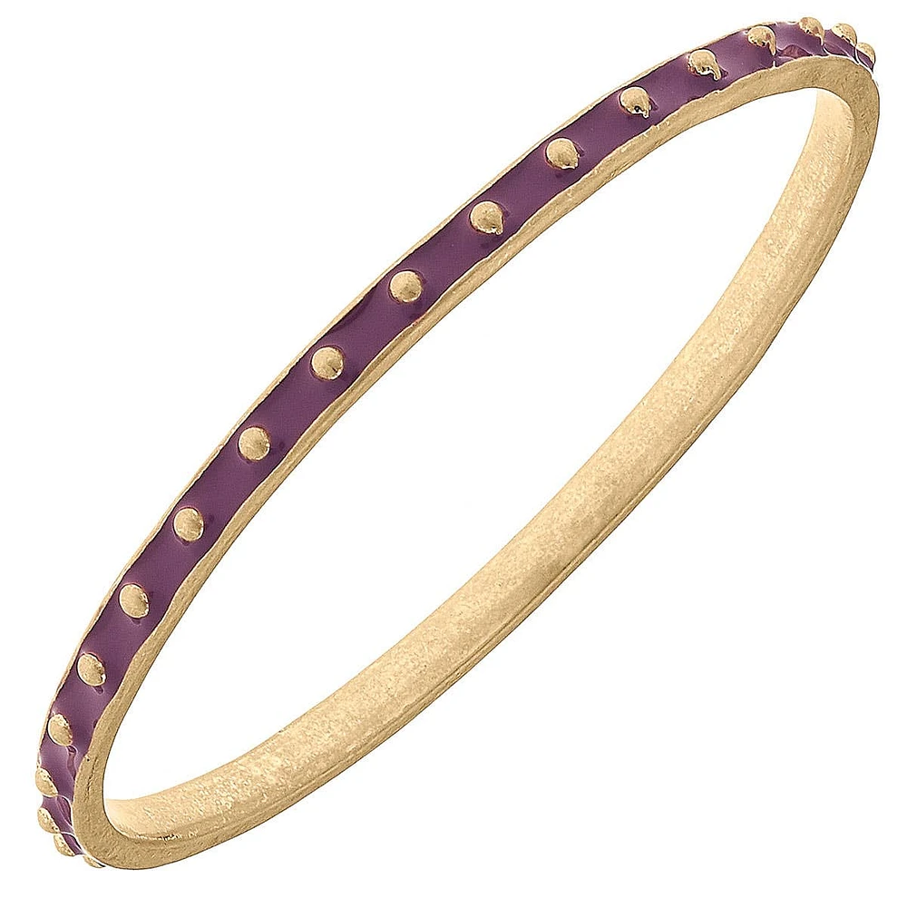Aubrey Enamel Studded Metal Bangle