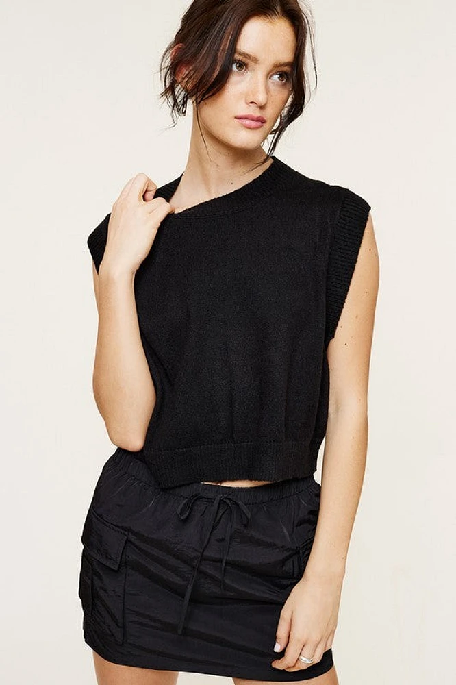 Black Knitted Vest