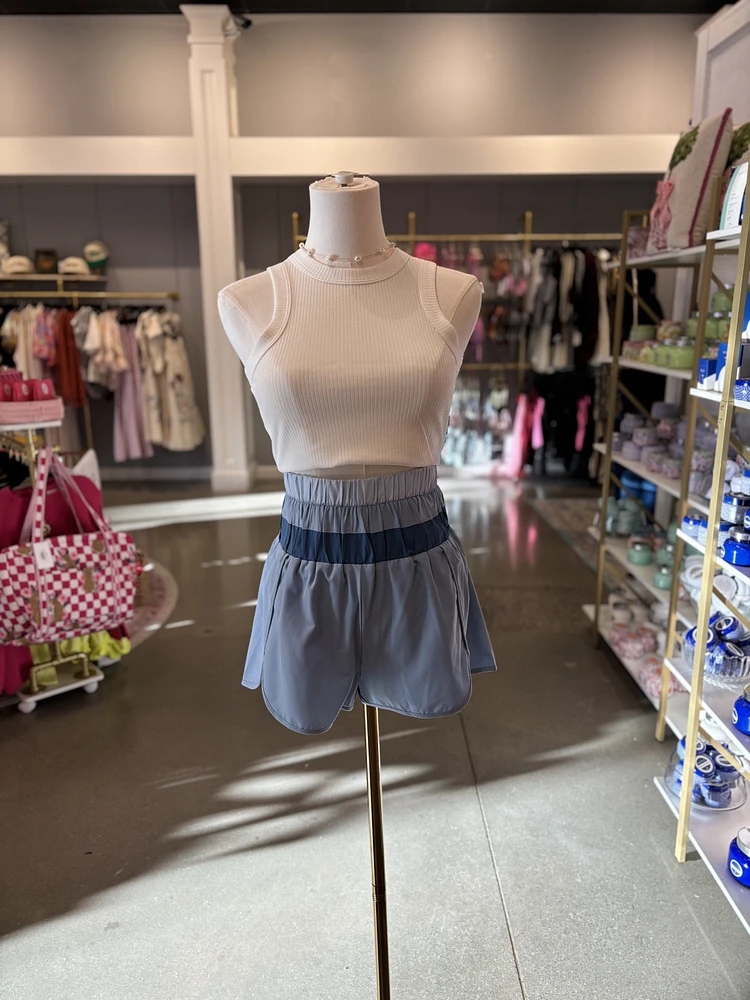 Blue Two Toned Athletic Shorts