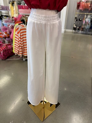 White Wide Leg Sweatpants