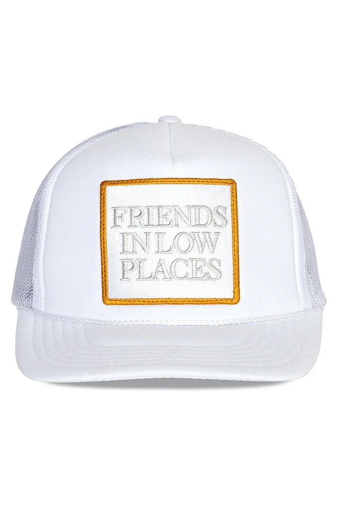 White Friends in Low Places Hat