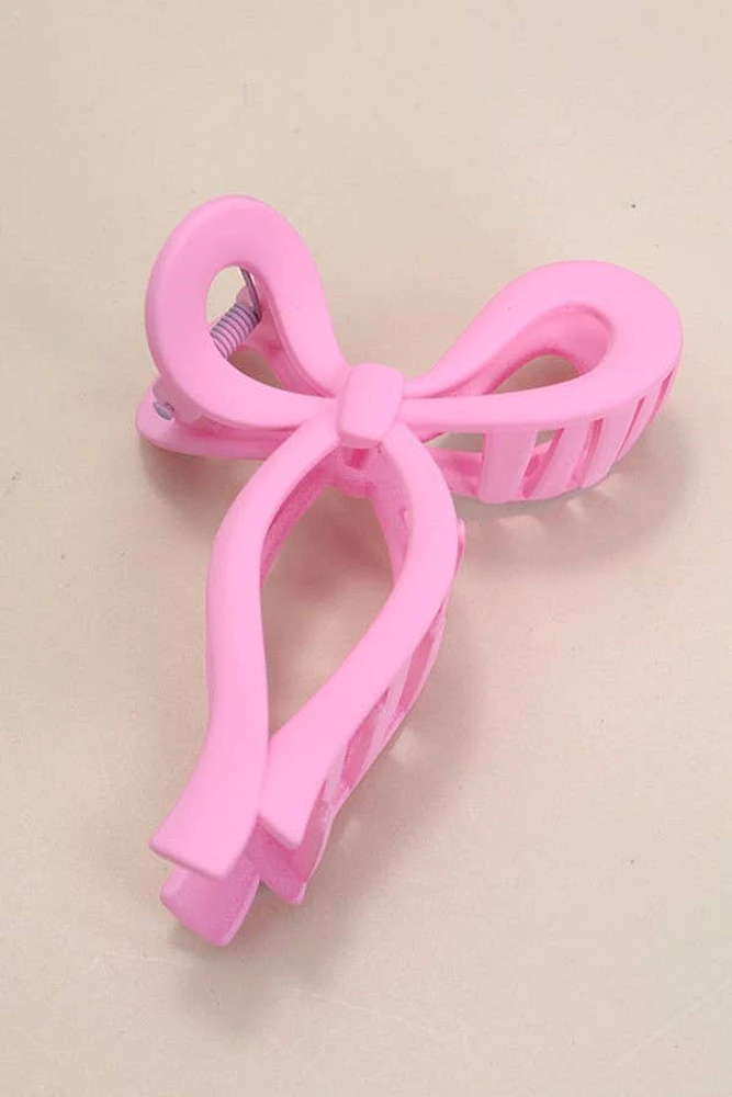 MATTE BOW HAIR CLAW CLIPS