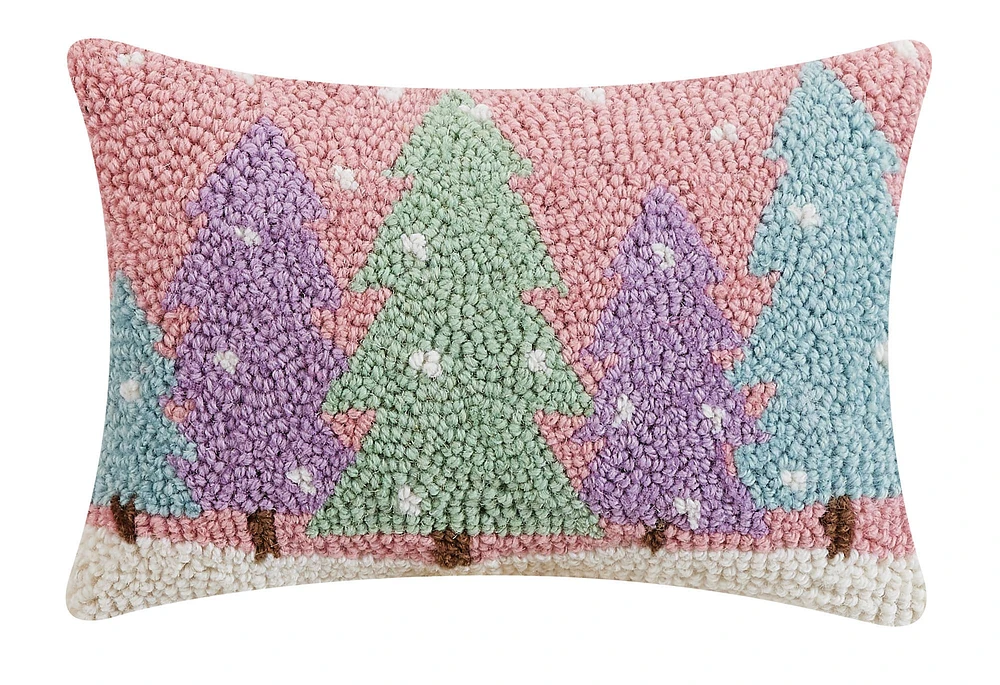 Snowy Bright Forest Hook Pillow