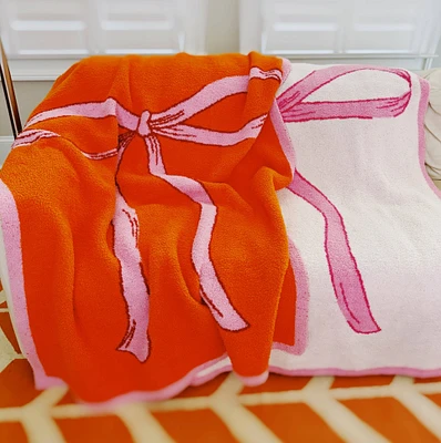 Orange Bow Coziest Blanket
