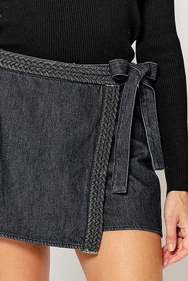 Charcoal Skort Knot Detail