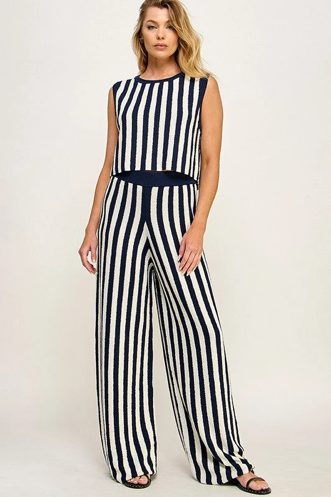 Knit Striped Pants