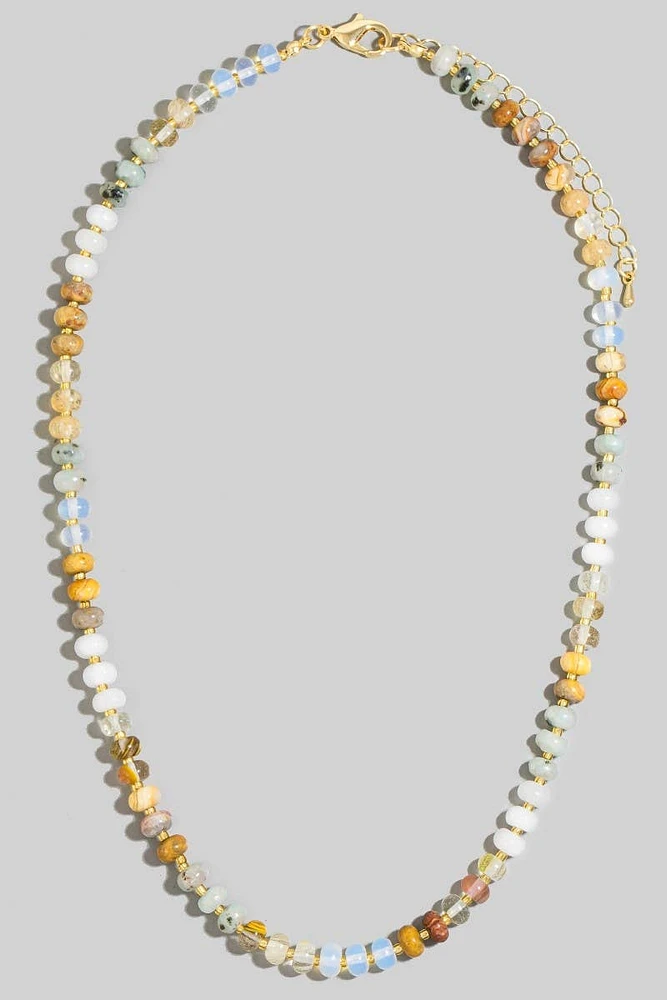 Gradient Stone Beaded Necklace