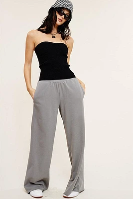 Grey Wide Leg Sweatpants
