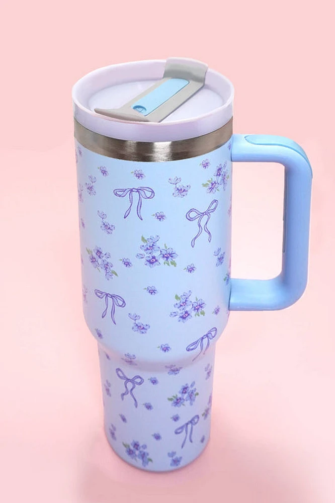 Floral Bow 40oz Tumbler