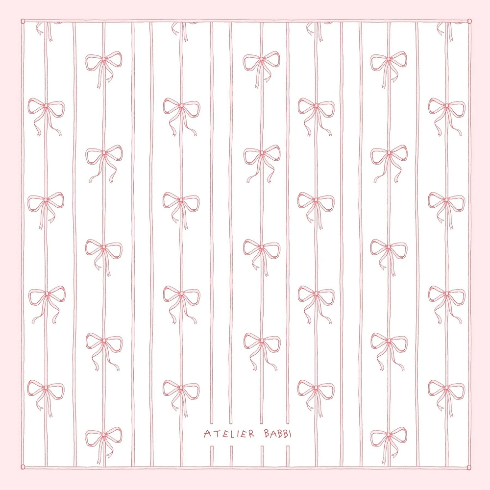Pink Bow Muslin Baby Blanket