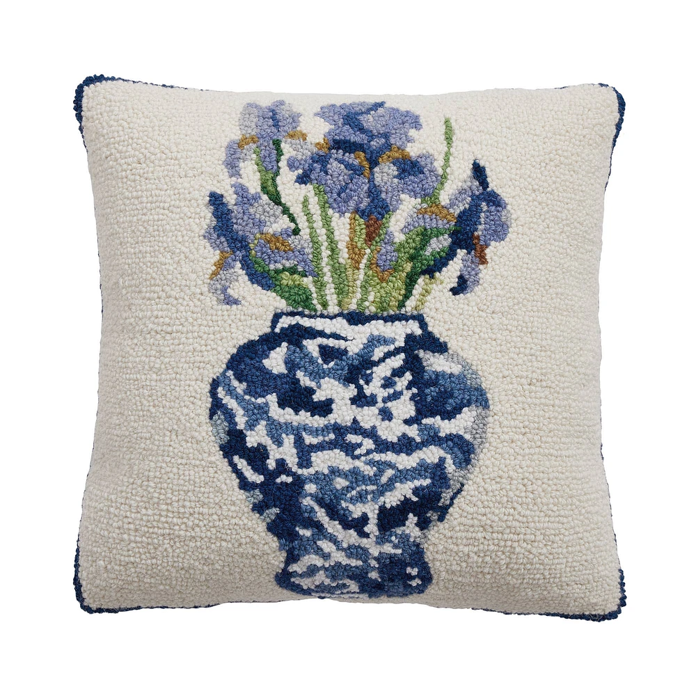 Chinoiserie Flowers Hook Pillow - Sally Eckman Roberts