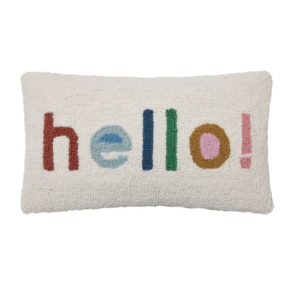 Hello! Hook Pillow