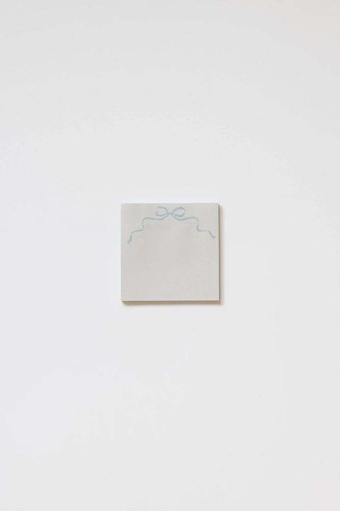Blue Bow Sticky Notes