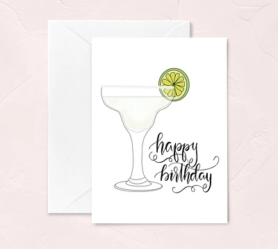 Margarita Cocktail Happy Birthday Greeting Card