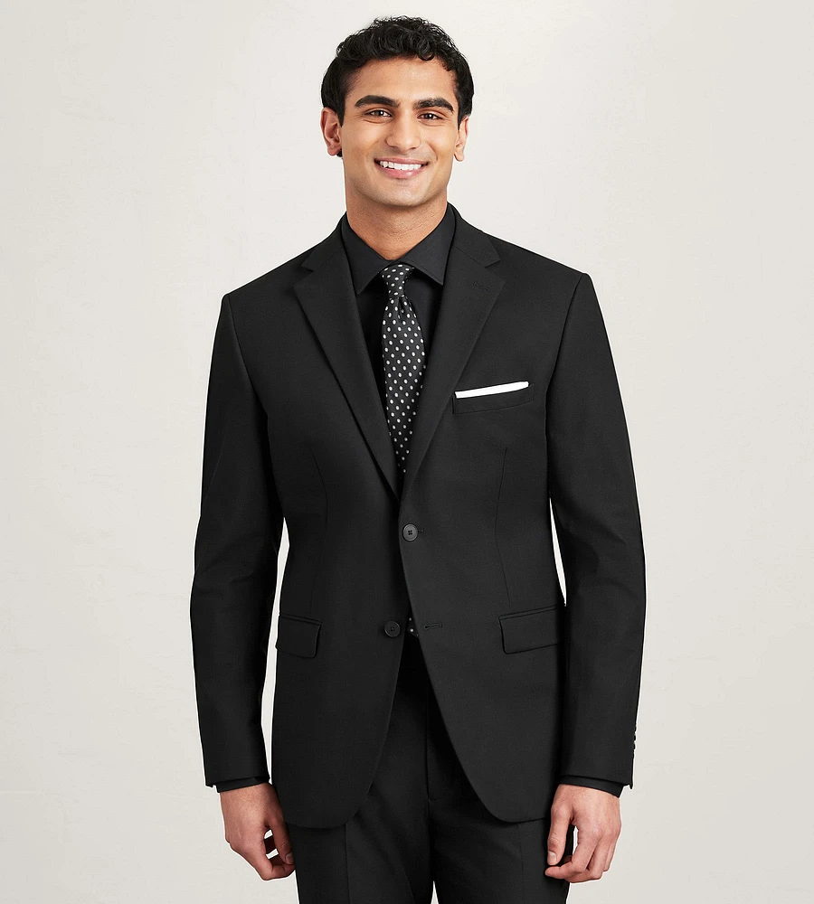Modern Fit 360° Stretch Black Suit Separate Jacket