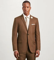Slim Fit Cappuccino Solid Suit Jacket