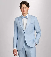 Slim Fit Light Blue Solid Tuxedo Jacket