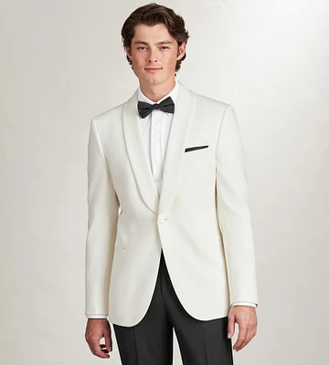 Modern Fit Ivory Solid Tuxedo