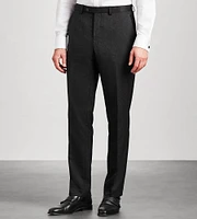 Slim Fit Black Jacquard Tuxedo Pants