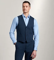 Blue Windowpane Suit Vest