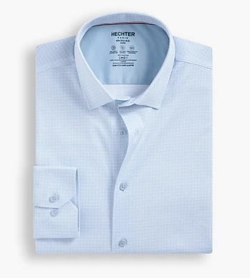 Slim Fit 360° Stretch Soft Touch Geo Print Jersey Dress Shirt