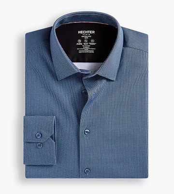 Slim Fit 360° Stretch Soft Touch Jacquard Print Jersey Dress Shirt