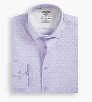 Slim Fit 360° Stretch Soft Touch Paisley Print Jersey Dress Shirt