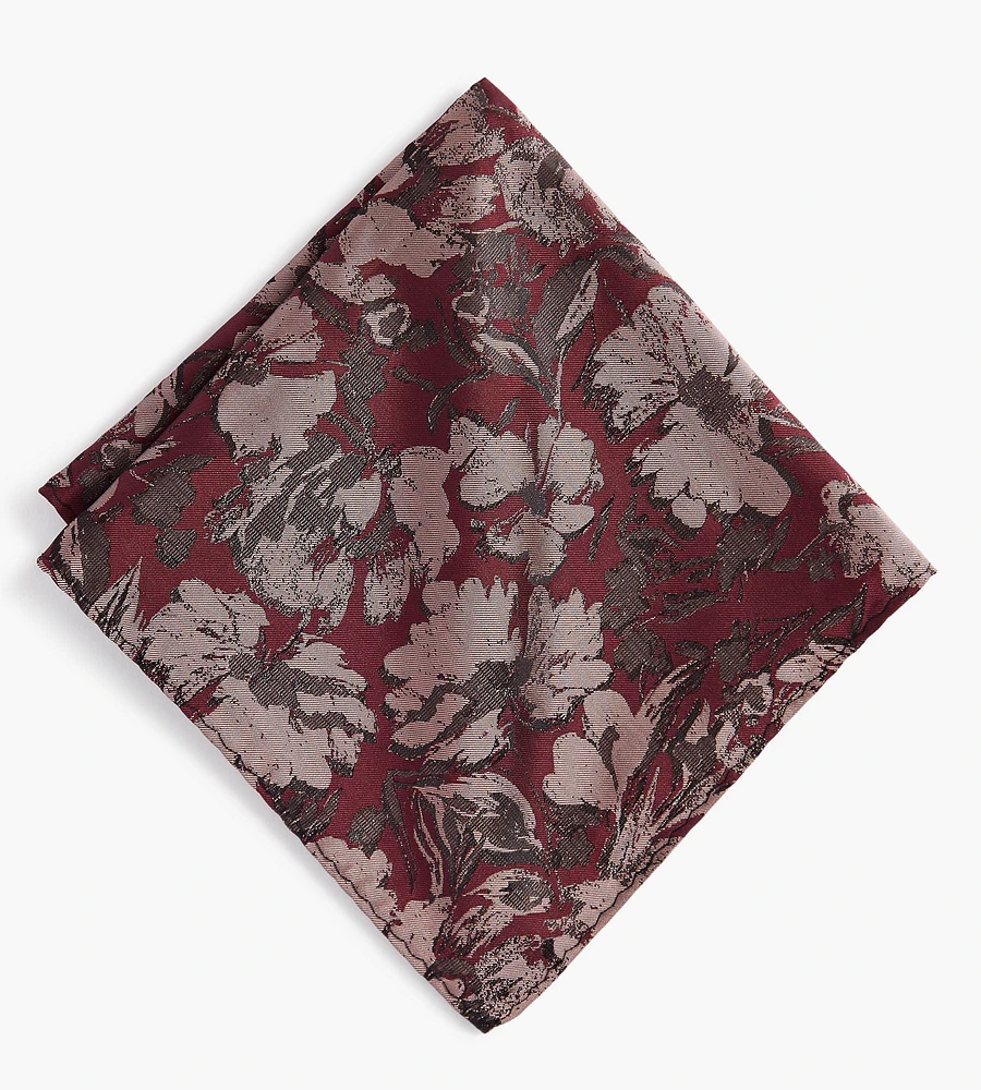 Floral Jacquard Pocket Square