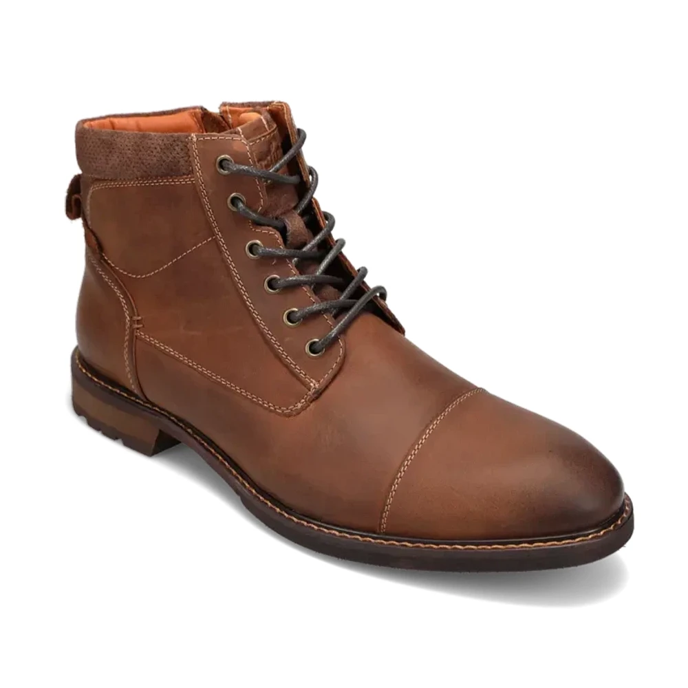 Men's Lodge Cap Toe Lace Up Boot Brown