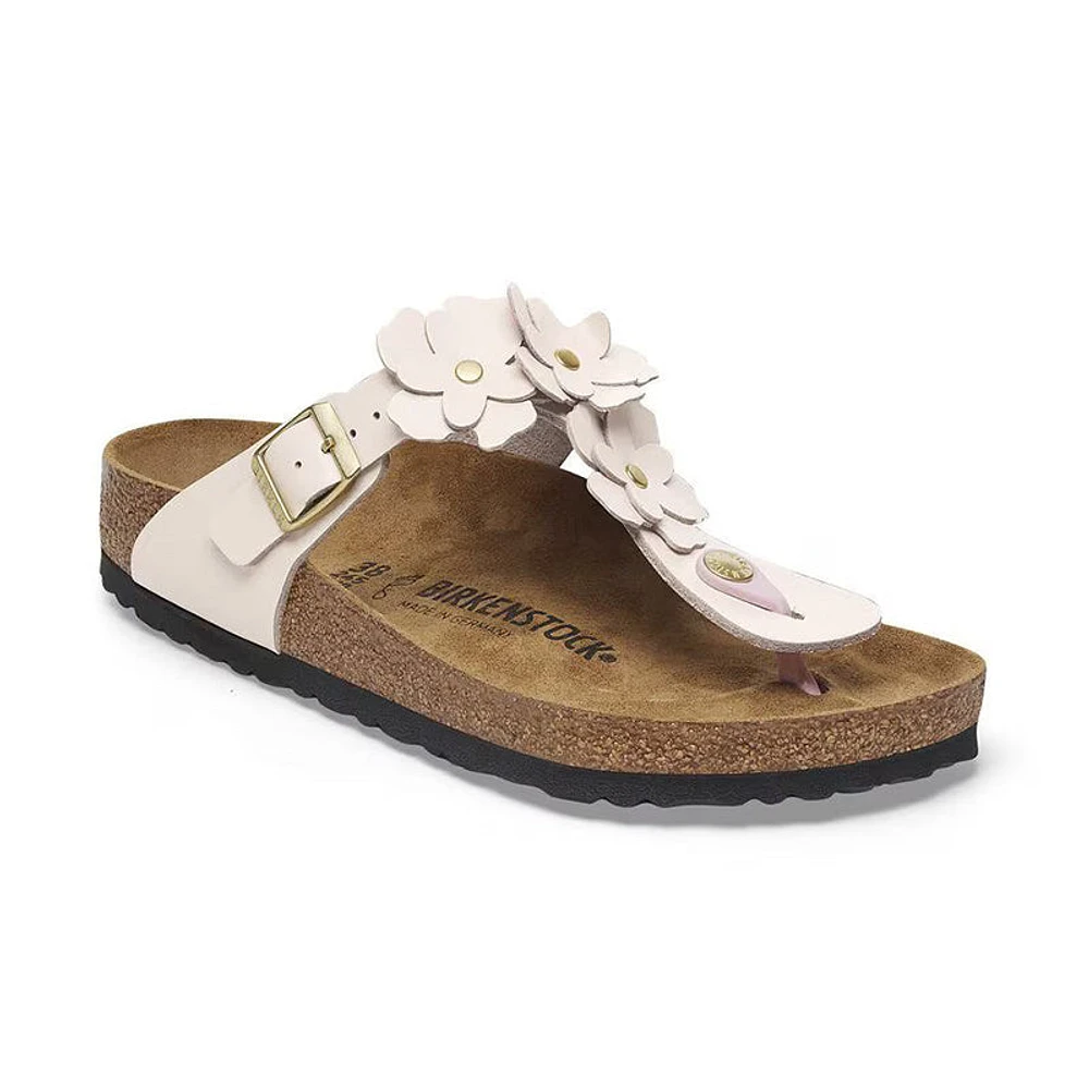 Women's Gizeh Flowers Light Rose Leather