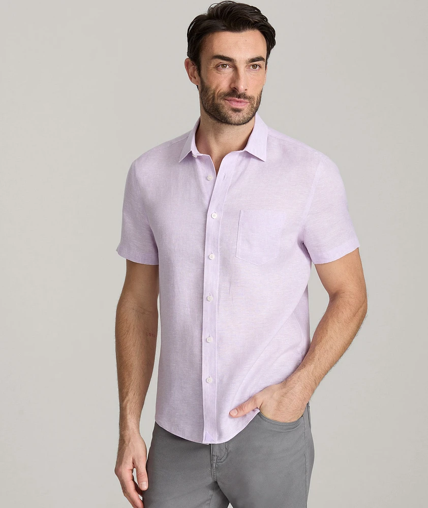 Wrinkle-Resistant Linen Short-Sleeve Cameron Shirt - FINAL SALE