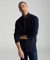 Button-Neck Donegal Sweater - FINAL SALE