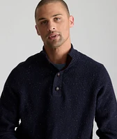 Button-Neck Donegal Sweater - FINAL SALE