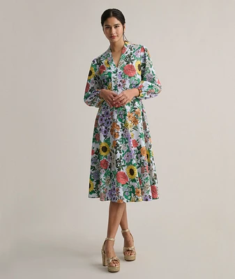 Stretch Cotton Floral Lucia Dress