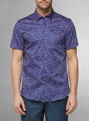 Men's casual short sleeve stretch shirt