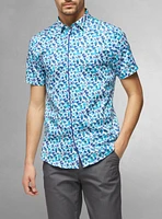 Men's casual short sleeve stretch shirt