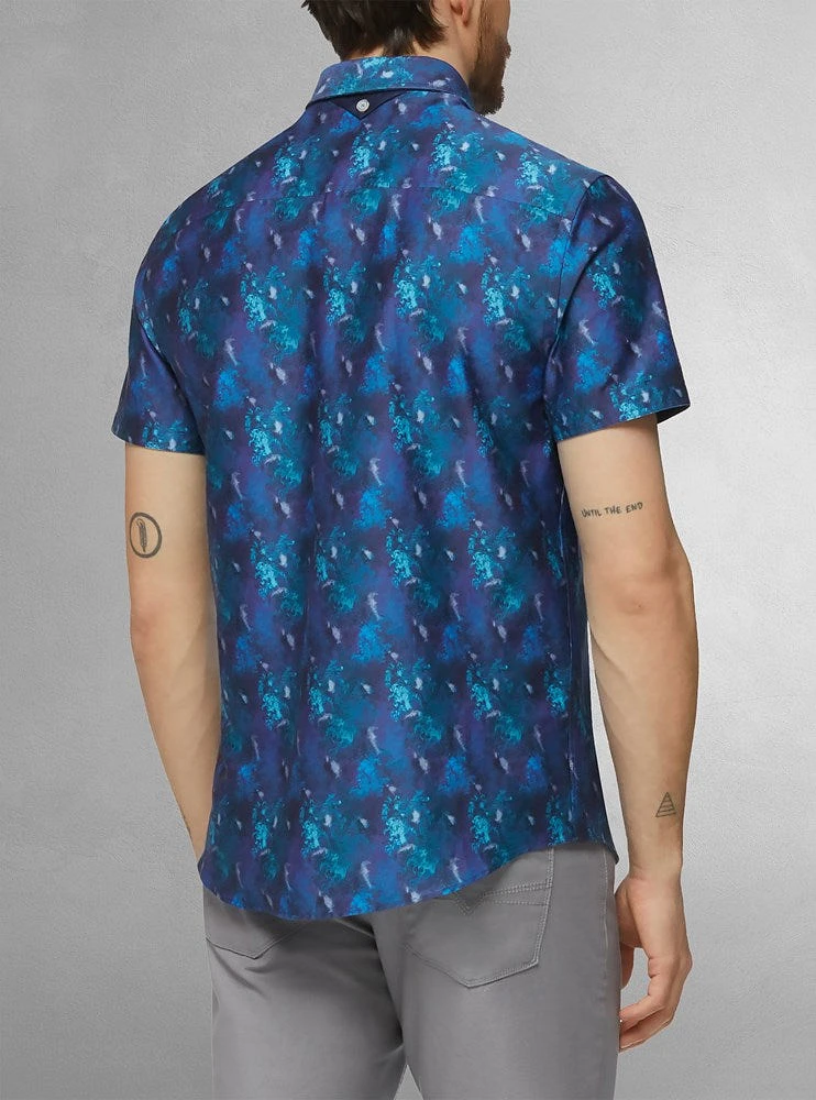 Men's casual short sleeve stretch shirt