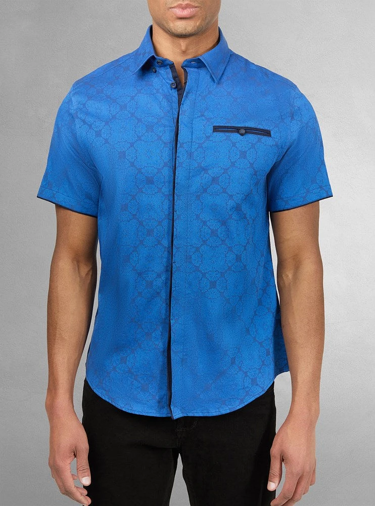 Men's casual short sleeve stretch shirt