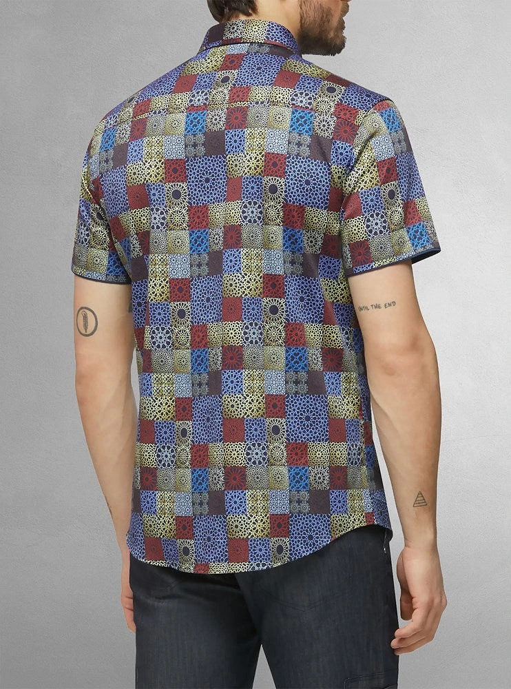 Men's casual short sleeve stretch shirt