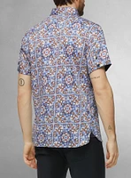 Men's casual short sleeve stretch shirt