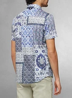 Men's casual short sleeve stretch shirt