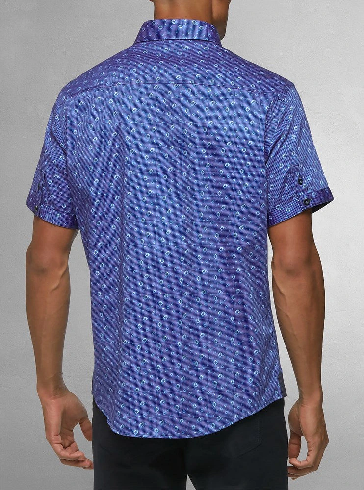 Men's casual short sleeve stretch shirt