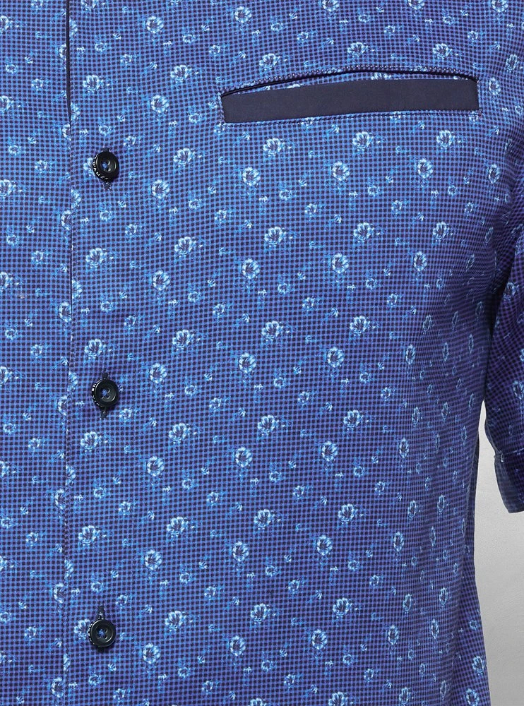 Men's casual short sleeve stretch shirt