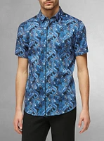 Men's casual short sleeve stretch shirt