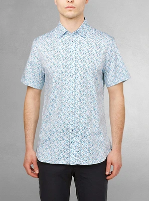 Men's casual short sleeve stretch shirt